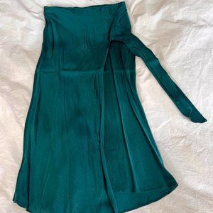 Green Silk Skirt